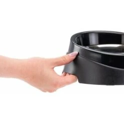 Ferplast DUO FEED Portaciotole In Plastica Con Ciotole In Acciaio. 3 Misure. Variante 01 - Misure: 38.5 X 20 X H 9 Cm - 1 L - Nero -Cibi per gatti Italia 10504198 5