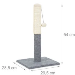 Relaxdays Tiragraffi A Colonna Per Gatti, Autoportante, Graffiatoio Con Tronco In Sisal & Pallina Per Giocare, Per Interni, 54 Cm, Grigio 10 Relaxdays Tiragraffi A Colonna Per Gatti, Autoportante, Graffiatoio Con Tronco In Sisal & Pallina Per Giocare, Per Interni, 54 Cm, Grigio -Cibi per gatti Italia 11296273 4
