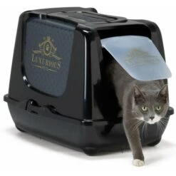 Record Bacinella Igienica Coperta Con Paletta Filtro Al Carbone E Ganci Luxurious Per Gatti: 50 X 39,5 X 37,5 H Cm