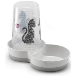 Record Ciotola E Dispencer Acqua E Cibo Con Base Antiscivolo Linea Con Amore Per Cani E Gatti