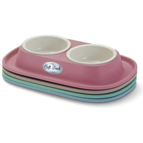 Record Ciotola Doppia In Plastica Rimovibile Con Portaciotole Antiformiche In Gomma Per Cani E Gatti 4 Record Ciotola Doppia In Plastica Rimovibile Con Portaciotole Antiformiche In Gomma Per Cani E Gatti - immagine 2