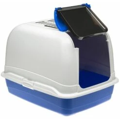 Ferplast MAXI BELLA CABRIO Box Toilette Per Gatti Di Grossa Taglia Con Tettuccio Apribile.. Variante MAXI BELLA CABRIO - Misure: 50 X 65.5 X H 47 Cm - Blu -Cibi per gatti Italia 11878745 2