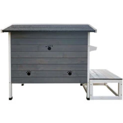 Cuccia In Legno Rialzata Gatto Casa Casetta Per Gatti 58 X 73,6 X 104,9 Cm -Cibi per gatti Italia 13218262 3