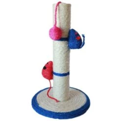 Trade Shop - Tiragraffi Gioco Corda Colonna Pallina Artigli Gatto Tira Graffi 42x24cm. Mod B -Cibi per gatti Italia 13218504 3