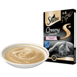 Sheba Creamy Snacks Per Gatti Salmone 4x12 Gr