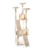 Albero Tiragraffi Beige 170 Cm Con Piattaforme, Cuccette E Scale -Cibi per gatti Italia 13264813 1