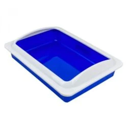 Trade Shop - Welkhome Lettiera Con Bordo Rialzato Smontabile Per Gatti Gatto 35 X 45 X 10 Cm -Cibi per gatti Italia 13749316 2