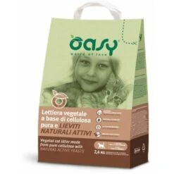 Oasy Lettiera Biodegradabile Cellulosa E Lieviti Naturali - 6 Lt