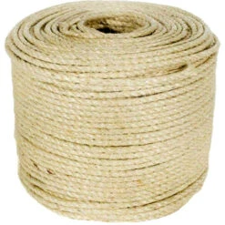 Corda Sisal 5mm Per Ricostruzione Tiragraffi 20mt 100% Naturale STI