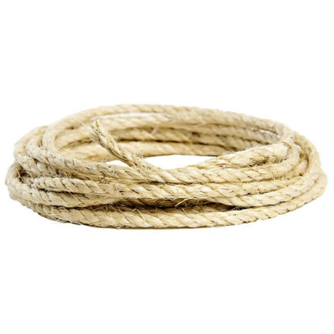 Corda Sisal 5mm Per Ricostruzione Tiragraffi 20mt 100% Naturale STI 7 Corda Sisal 5mm Per Ricostruzione Tiragraffi 20mt 100% Naturale STI - immagine 5