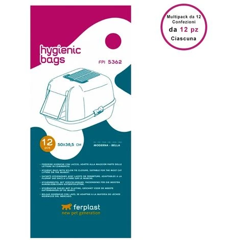 Multipack 12 Confezioni Di Ferplast Sacchetti Igienici Fpi 5362 Per Toilette Bella - Bella Cabrio - Nip 20 Plus E Nip 20 Wood 3 Multipack 12 Confezioni Di Ferplast Sacchetti Igienici Fpi 5362 Per Toilette Bella - Bella Cabrio - Nip 20 Plus E Nip 20 Wood