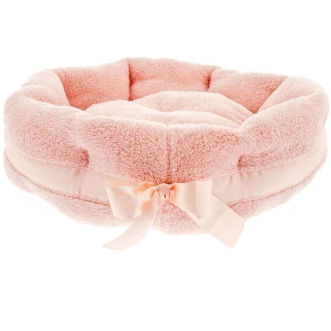 Ferribiella Cuccia Morbida In Pile Con Fiocco Per Cani E Gatti : 45 X 13 Cm - Grigio 4 Ferribiella Cuccia Morbida In Pile Con Fiocco Per Cani E Gatti : 45 X 13 Cm - Grigio - immagine 2