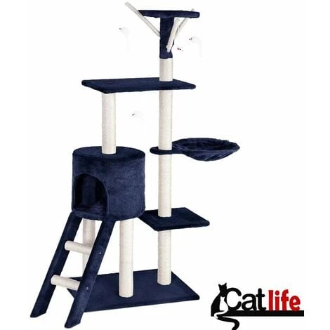 Tiragraffi Per Gatti Albero Sisal Parco Giochi Gioco Gatto Tira Graffi Blu Scuro 3 Tiragraffi Per Gatti Albero Sisal Parco Giochi Gioco Gatto Tira Graffi Blu Scuro