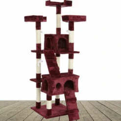 Tiragraffi Per Gatti Albero Sisal Parco Giochi Gatto Tira Graffi 170cm Rosso Vin 9 Tiragraffi Per Gatti Albero Sisal Parco Giochi Gatto Tira Graffi 170cm Rosso Vin -Cibi per gatti Italia 1788123 3