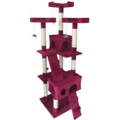 Tiragraffi Per Gatti Albero Sisal Parco Giochi Gatto Tira Graffi 170cm Rosso Vin 10 Tiragraffi Per Gatti Albero Sisal Parco Giochi Gatto Tira Graffi 170cm Rosso Vin -Cibi per gatti Italia 1788123 4