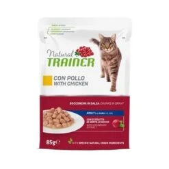 Trainer Natural Bocconcini Al Pollo Per Gatti Adulti Busta Multipack 4x85 Gr