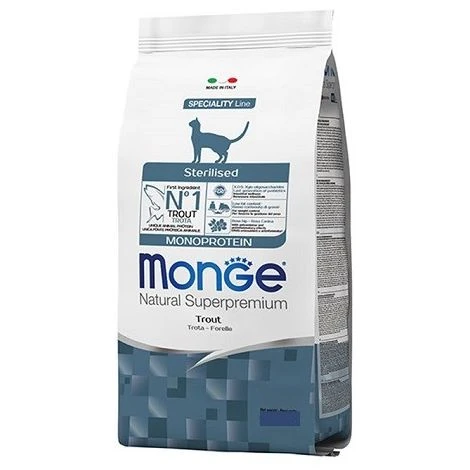Monge Monoprotein Per Gatti Sterilizzati Con Trota Da 10 Kg 3 Monge Monoprotein Per Gatti Sterilizzati Con Trota Da 10 Kg