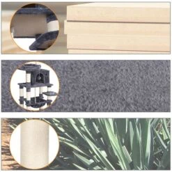 Yaheetech Tiragraffi Albero Per Gatti Adulti Con Giocchi Per Gatto 61 X 51 X 147 Cm 2 Palline Amaca Cuccia Graffiatoio In Corda Sisal Naturale Grigio Scuro 9 Yaheetech Tiragraffi Albero Per Gatti Adulti Con Giocchi Per Gatto 61 X 51 X 147 Cm 2 Palline Amaca Cuccia Graffiatoio In Corda Sisal Naturale Grigio Scuro -Cibi per gatti Italia 23148318 3