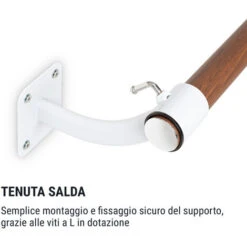 Klarfit Barre Mur Sbarra Da Danza 100 Cm Trave 38 Mm Ø Montaggio A Parete Bianco 10 Klarfit Barre Mur Sbarra Da Danza 100 Cm Trave 38 Mm Ø Montaggio A Parete Bianco -Cibi per gatti Italia 23627396 4