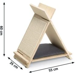 Mobile Con Tiragraffi Per Gatti Rinty 55x35x60 Cm In Legno Beeztees -Cibi per gatti Italia 24405945 4