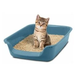 Ibanez Vaschetta Per Gatti Junior Toilette Adatta A Tutti I Tipi Di Gatti, Con Vaschetta D'ingresso, Materiale Resistente