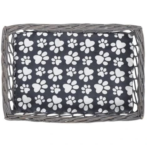 Hommoo Casetta/Lettino/Albero Tiragraffi In Salice E Cuscino Quadrato VD06537 7 Hommoo Casetta/Lettino/Albero Tiragraffi In Salice E Cuscino Quadrato VD06537 - immagine 5