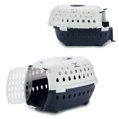 Stefanplast Trasportino Azzurro Plastica Blu Marino (50 X 34 X 34 Cm) 4 Stefanplast Trasportino Azzurro Plastica Blu Marino (50 X 34 X 34 Cm) - immagine 2