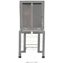 Melko Casa Per Gatti Grigio/bianco 50 X 45 X 43 Cm Con Coperchio Incernierato E Rampa, A Prova Di Inverno -Cibi per gatti Italia 27636850 3