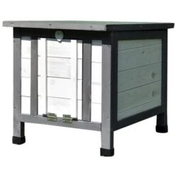 Melko Casa Per Gatti Grigio/bianco 50 X 45 X 43 Cm Con Coperchio Incernierato E Rampa, A Prova Di Inverno -Cibi per gatti Italia 27636850 4