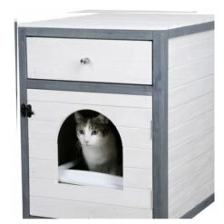 Kerbl - Casa Per Gatti, 45 X 58 X 60 Cm, Colore: Bianco/Grigio