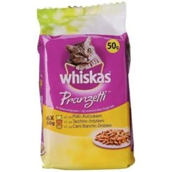 WHISKAS PRANZETTI SET BOCCONCINI PER GATTO CON CARNI BIANCHE MISTE 6 X 50 GR