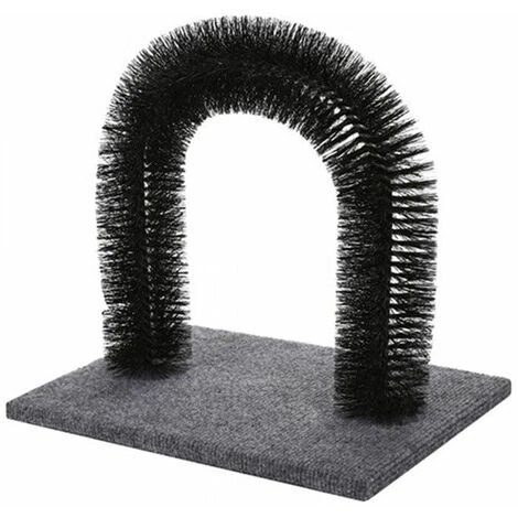 Arco Massaggiatore Per Gatti Con Base Tiragraffi Spazzola Elimina Peli Gioco 4 Arco Massaggiatore Per Gatti Con Base Tiragraffi Spazzola Elimina Peli Gioco - immagine 2