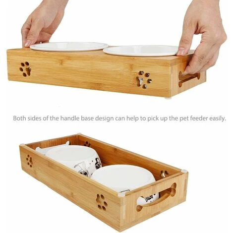 Ciotola Per Gatti In Ceramica, Ciotola Per Gatti In Bambù Ciotola Gatti Anti Glutton Ciotola Doppia Per Gatti Ciotola Per Gatti 6 Ciotola Per Gatti In Ceramica, Ciotola Per Gatti In Bambù Ciotola Gatti Anti Glutton Ciotola Doppia Per Gatti Ciotola Per Gatti - immagine 4