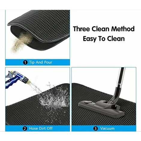 Tappetino Per Lettiera Per Gatti LITZEE, EVA Impermeabile Non Tossico, Tappetino Per Lettiera Per Gatti, Design A Nido D'ape A Due Strati 5 Tappetino Per Lettiera Per Gatti LITZEE, EVA Impermeabile Non Tossico, Tappetino Per Lettiera Per Gatti, Design A Nido D'ape A Due Strati - immagine 3