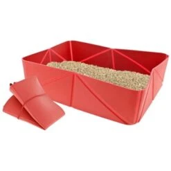 Ferribiella Lettiera Pieghevole Da Viaggio In Silicone Igienica E Facile Da Pulire Per Gatti