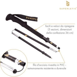 Klarfit Irun TX Essential, Bastoncini Da Trekking, Alluminio, Pieghevoli, 100-130 Cm -Cibi per gatti Italia 32757238 3
