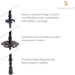 Klarfit Irun TX Essential, Bastoncini Da Trekking, Alluminio, Pieghevoli, 100-130 Cm -Cibi per gatti Italia 32757238 5