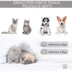PawHut Tenda Cuccia Per Gatti O Cani Piccoli Da Interno, Teepee In Feltro Grigio, 58x58x80cm 11 PawHut Tenda Cuccia Per Gatti O Cani Piccoli Da Interno, Teepee In Feltro Grigio, 58x58x80cm -Cibi per gatti Italia 33204972 5