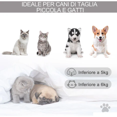 PawHut Tenda Cuccia Per Gatti O Cani Piccoli Da Interno, Teepee In Feltro Grigio, 58x58x80cm 7 PawHut Tenda Cuccia Per Gatti O Cani Piccoli Da Interno, Teepee In Feltro Grigio, 58x58x80cm - immagine 5