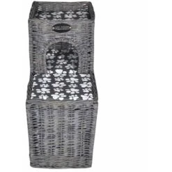 Nova Casetta Lettino Castello Albero Tiragraffi In Salice E Cuscino Con Etichetta Welcome -Cibi per gatti Italia 34535658 5