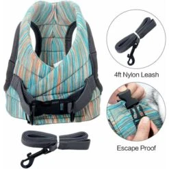 Pettorina E Guinzaglio Per Gatti Ultraleggeri Giacca Da Passeggio Per Gatti Da Corsa Morbida E Confortevole, A Prova Di Perdite, Adatta Per Cuccioli Di Coniglio (verde, M) -Cibi per gatti Italia 35581641 4