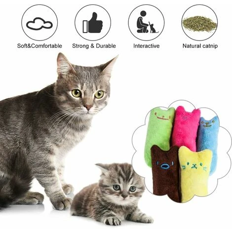 SOEKAVIA Peluche Catnip, Catnip Mastica E Pulisci Denti Giocattolo Per Gatti, Adatto Per Giocattoli Per Gatti Da Interni 4 SOEKAVIA Peluche Catnip, Catnip Mastica E Pulisci Denti Giocattolo Per Gatti, Adatto Per Giocattoli Per Gatti Da Interni - immagine 2