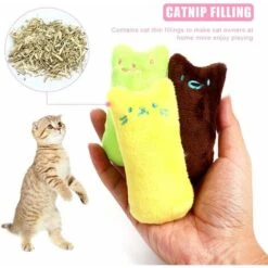 SOEKAVIA Catnip Peluche Giocattolo Per Gatti Catnip ， Articoli Per Animali Domestici, Prodotti Per La Masticazione Del Gatto E Detergente Per I Denti ， Giocattoli Naturali Per Gatti Per Tutti I Gatti -Cibi per gatti Italia 36004300 4