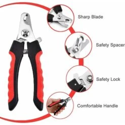 SOEKAVIA Forbicine Per Unghie, Forbicine Per Unghie Per Animali Domestici, Clip Per Unghie In Acciaio Inossidabile Con Lima Per Unghie E Limite Di Sicurezza, Per Cani, Gatti, Uccelli, Roditori E Quals -Cibi per gatti Italia 36004308 3