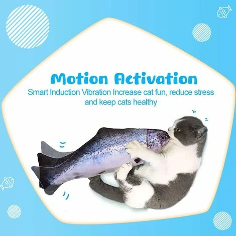 SOEKAVIA Giocattoli Per Pesci Con Erba Gatta, Giocattoli Elettronici Per Gatti Con Erba Gatta Giocattoli Interattivi A Forma Di Pesce Di Peluche Di Simulazione Giocattoli Da Masticare Ricaricabili USB 6 SOEKAVIA Giocattoli Per Pesci Con Erba Gatta, Giocattoli Elettronici Per Gatti Con Erba Gatta Giocattoli Interattivi A Forma Di Pesce Di Peluche Di Simulazione Giocattoli Da Masticare Ricaricabili USB - immagine 4