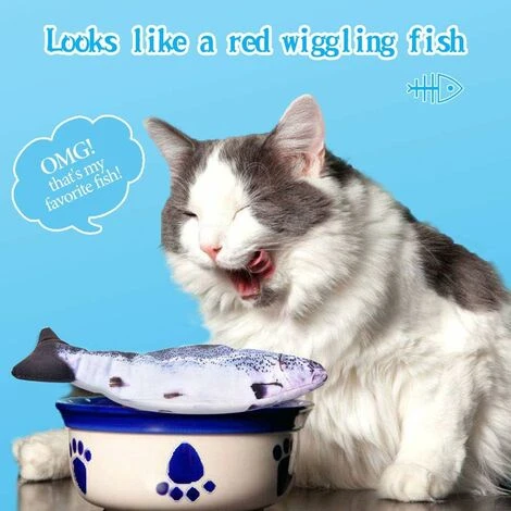 SOEKAVIA Giocattoli Per Pesci Con Erba Gatta, Giocattoli Elettronici Per Gatti Con Erba Gatta Giocattoli Interattivi A Forma Di Pesce Di Peluche Di Simulazione Giocattoli Da Masticare Ricaricabili USB 7 SOEKAVIA Giocattoli Per Pesci Con Erba Gatta, Giocattoli Elettronici Per Gatti Con Erba Gatta Giocattoli Interattivi A Forma Di Pesce Di Peluche Di Simulazione Giocattoli Da Masticare Ricaricabili USB - immagine 5