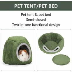 Piccolo Letto Caldo Per Cavia, Criceto, Nido Carino Per Piccoli Animali Scoiattolo, Riccio, Furetto, Grotta Coccolosa Per Topi, Bambini, Cincillà -Cibi per gatti Italia 36032882 4