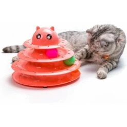 SOEKAVIA Pet Amuse Roller Per Esercizio Chunk Tower A 3 Livelli Per Palla Giocattolo Per Gatti -Cibi per gatti Italia 36247809 5