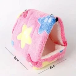 Cuccia Per Piccoli Animali Domestici - Sacco A Pelo Portatile In Peluche, In Cotone, Calda, Multifunzionale, Con Tappetino Rimovibile, Cuccia Per Criceti, Porcellini D'India, Cincillà, Riccio. Stella -Cibi per gatti Italia 37096546 4