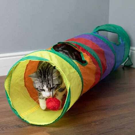 Tunnel Per Gatti Con Pon Pon 5 Tunnel Per Gatti Con Pon Pon - immagine 3